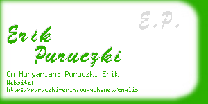erik puruczki business card